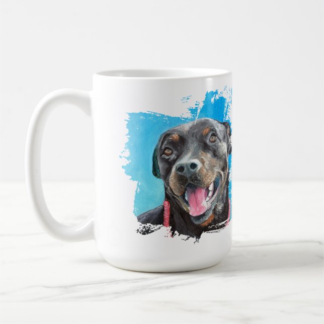 Café taza de amor de perro Rottweiler (Izquierda)