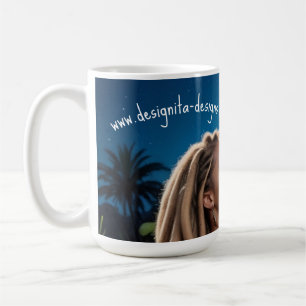 Café Taza de amor para pareja con luz de luna – Arte di
