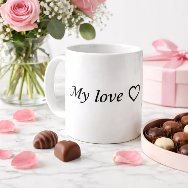 Café Taza de amor romántico con corazón – Regalo de San (Subido por el creador)