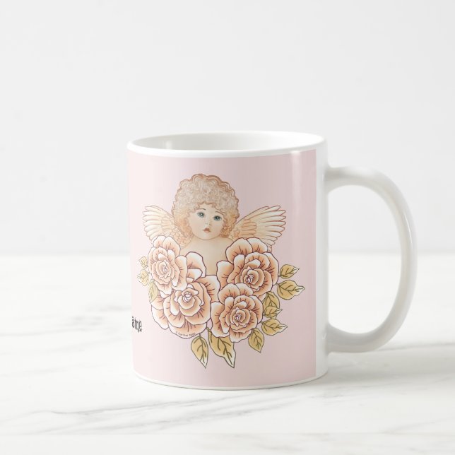 Café Taza de ángel querubín encantador (Derecha)