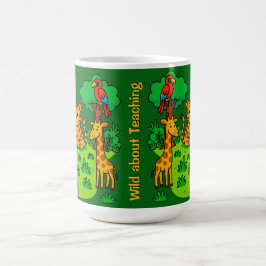 Café Taza de animales de la jungla para maestros apasio