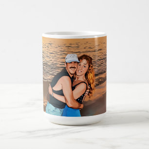 Café Taza de aniversario número 50 feliz de Marla y Dav