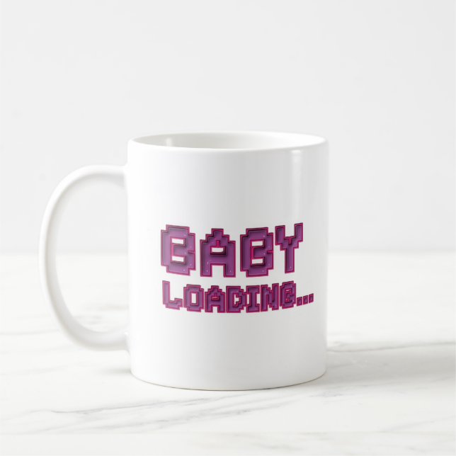 Café Taza de Anuncio de Embarazo Cargando Bebé (Izquierda)
