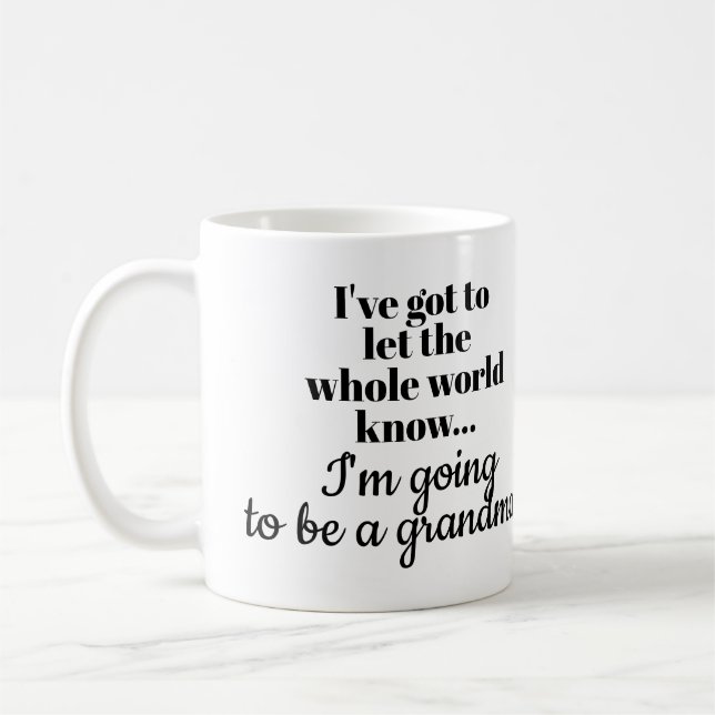 Café Taza de anuncio de embarazo para abuela / madre (Izquierda)