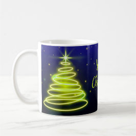 Café Taza de árbol de Navidad feliz de Neon Tree