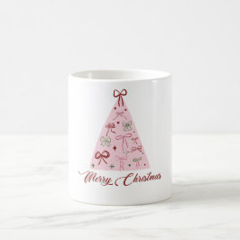 Café Taza de árbol de Navidad rosa