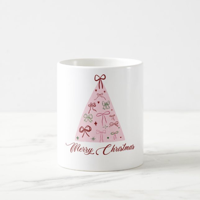 Café Taza de árbol de Navidad rosa (Centro)