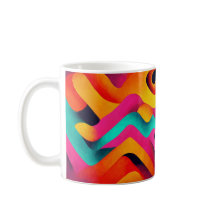 Taza de arte abstracto - Ondas cromáticas