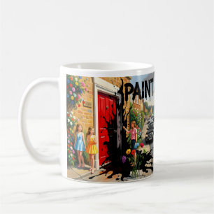 Café Taza de arte con contraste emocional 'Pintalo de n