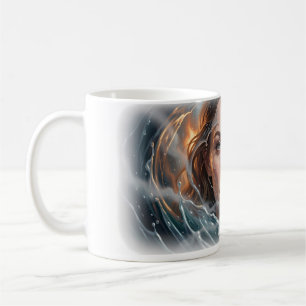 Café Taza de arte con retrato del espíritu del agua de 