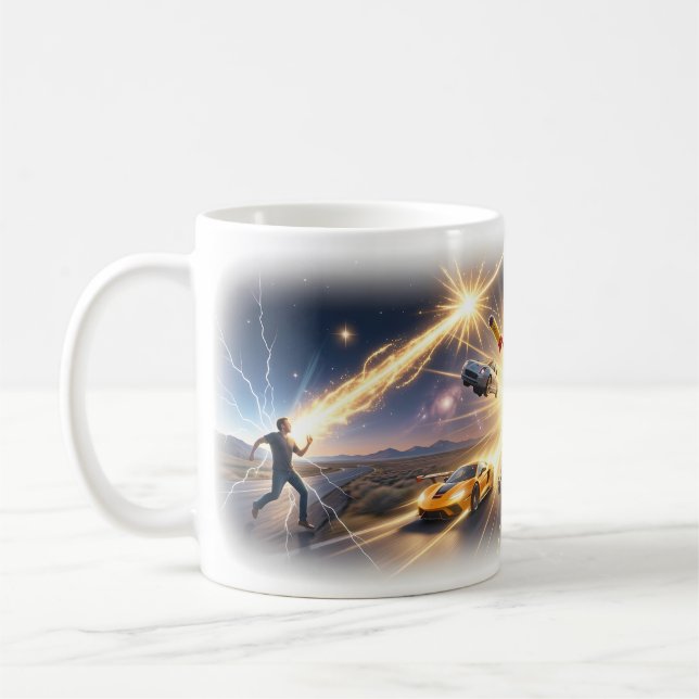 Café Taza de arte de aventura de explosión de poder cós (Izquierda)