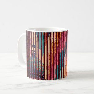 Café Taza de arte de fantasía a rayas personalizada