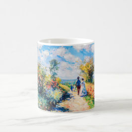 Café Taza de Arte de Jardín Impresionista Camino de Flo