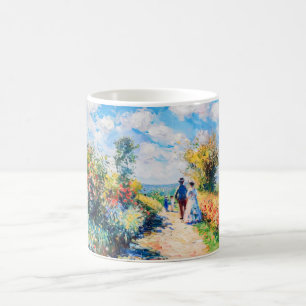 Café Taza de Arte de Jardín Impresionista Camino de Flo