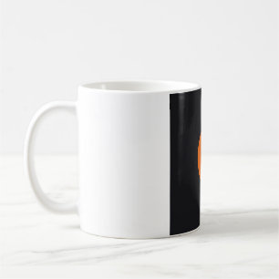 Café Taza de arte de línea de Halloween - Negro y naran