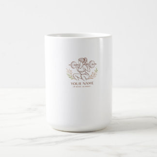 Café Taza de arte de línea minimalista personalizada