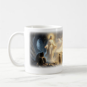 Café Taza de arte de oración pacífica y radiante Déjalo