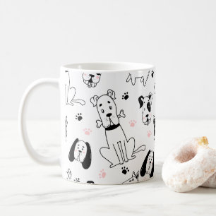 Café Taza de arte de perro • Estilo de arte pop brillan