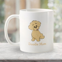 Taza de Arte de Perro Lindo Cachorro Goldendoodle 