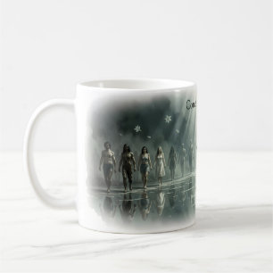 Café Taza de arte de reflejo brumoso 'Ven tal como eres