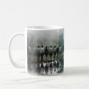 Café Taza de arte de reflexión brumosa 'Ven tal como er