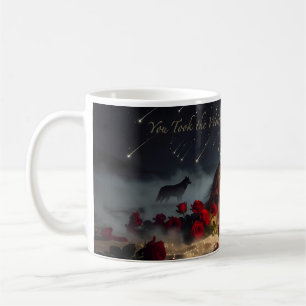Café Taza de arte de romance con palabras robadas de am
