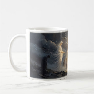 Café Taza de arte de sanación del amanecer celestial Le