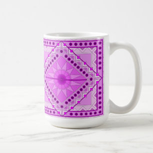 CAFÉ TAZA DE ARTE DECORATIVA MORADA