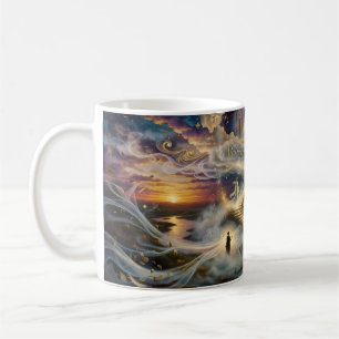 Café Taza de arte del bosque celestial Escalera al ciel