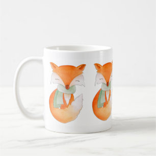 Café Taza de arte del zorro de invierno envuelto