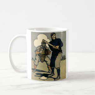 Café Taza de arte estilizado de jugadores de béisbol de