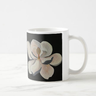 Café Taza de arte fina Magnolia Bloom crema flor blanca