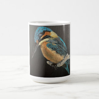 Café Taza de arte fino de pájaro martín pescador