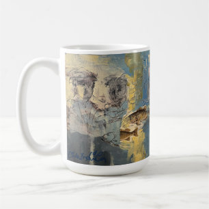 Café Taza de arte fino Fish Market por Carol Worthingto