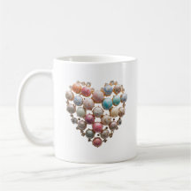 Taza de Arte Floral Pastel Jewel Heart — Cottageco