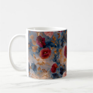 Café Taza de Arte Floral Reverie Pétalo Dorado