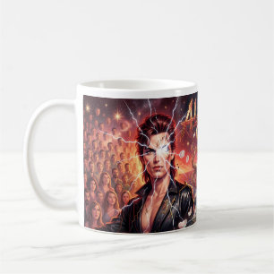 Café Taza de arte Glam Lightning Cosmic Dreamscape