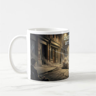 Café Taza de arte noir de enfrentamiento polvoriento ci