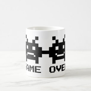 Café TAZA de arte pixelado de 8 bits para pareja de cas