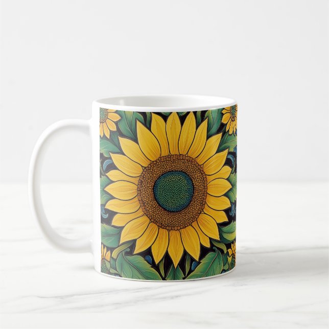 Café Taza de arte popular ucraniano (Izquierda)