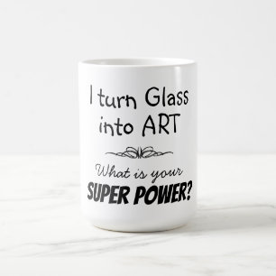 Café Taza de artista de vidrio súper