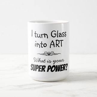 Café Taza de artista de vidrio súper