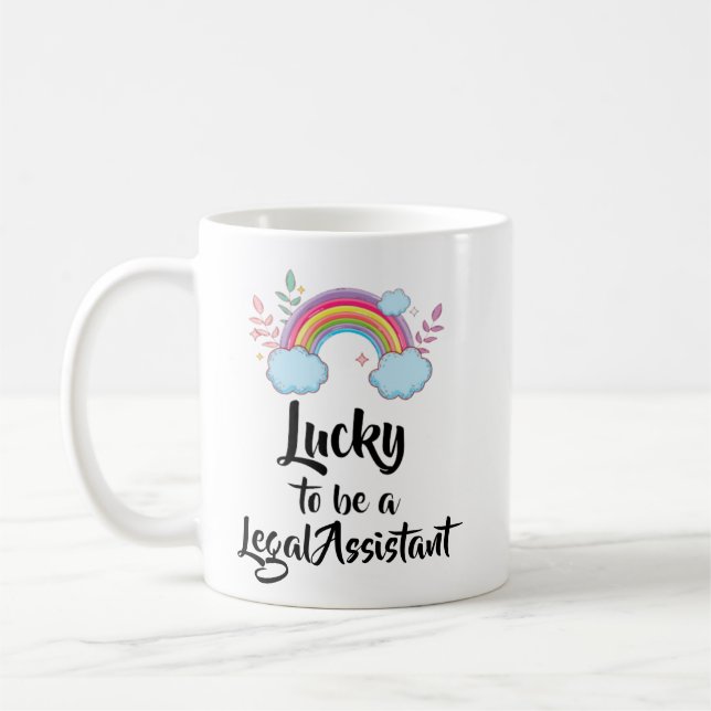 Café Taza de asistente legal afortunado (Izquierda)