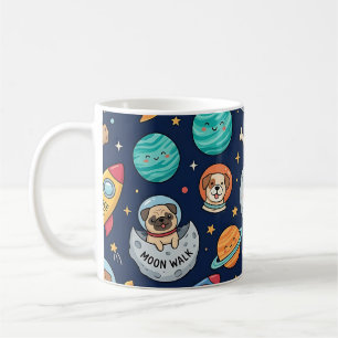 Café Taza de astronauta canino – Patrón de cohete espac