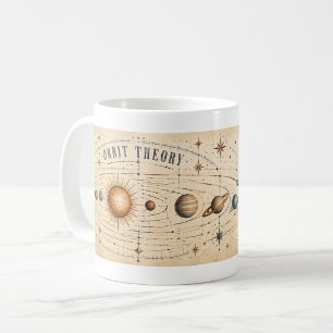 Café Taza de Astronomía Vintage de la Teoría de la Órbi