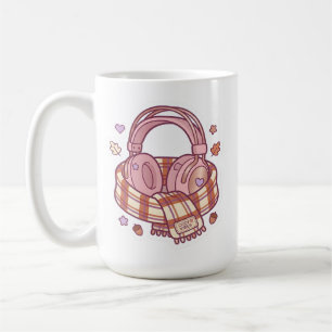 Café Taza de auriculares para jugador acogedor pastel K
