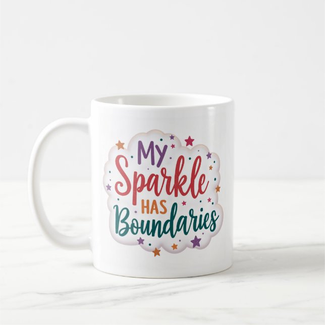 Café Taza de autocuidado 'Mi brillo tiene límites' (Izquierda)