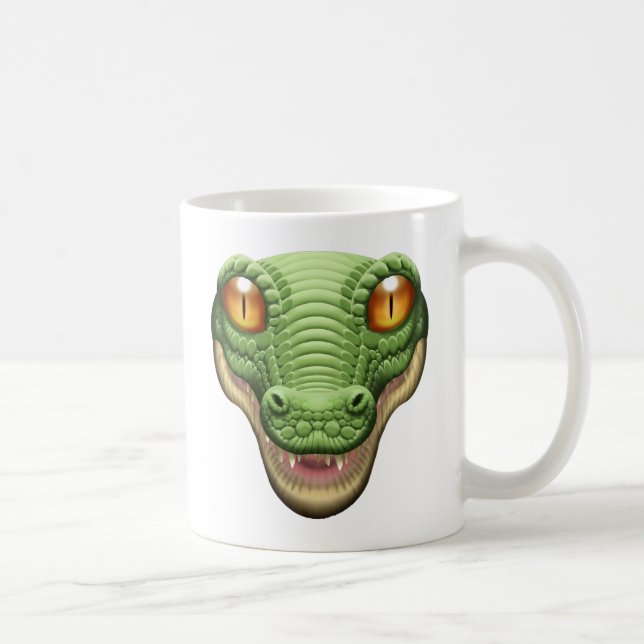 Café Taza de Avatar del cocodrilo del botón de pánico (Derecha)