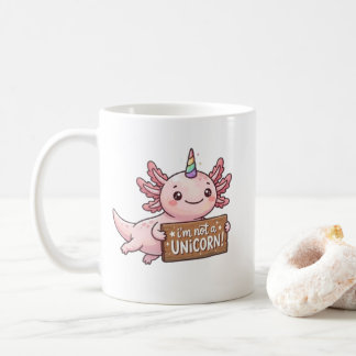 Café Taza de axolotl kawaii rosa - No soy un regalo de