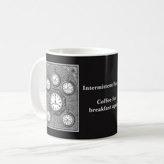 Café Taza de ayuno intermitente del reloj (Anverso izquierdo)